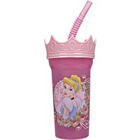 Copo Coroa com Canudo Princesas